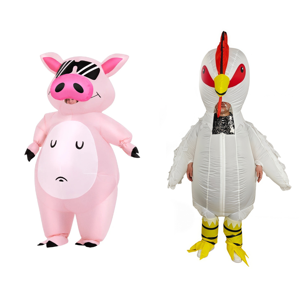 Cartoon Dier Biggetje Opblaasb - Costumes recensie en prijs
