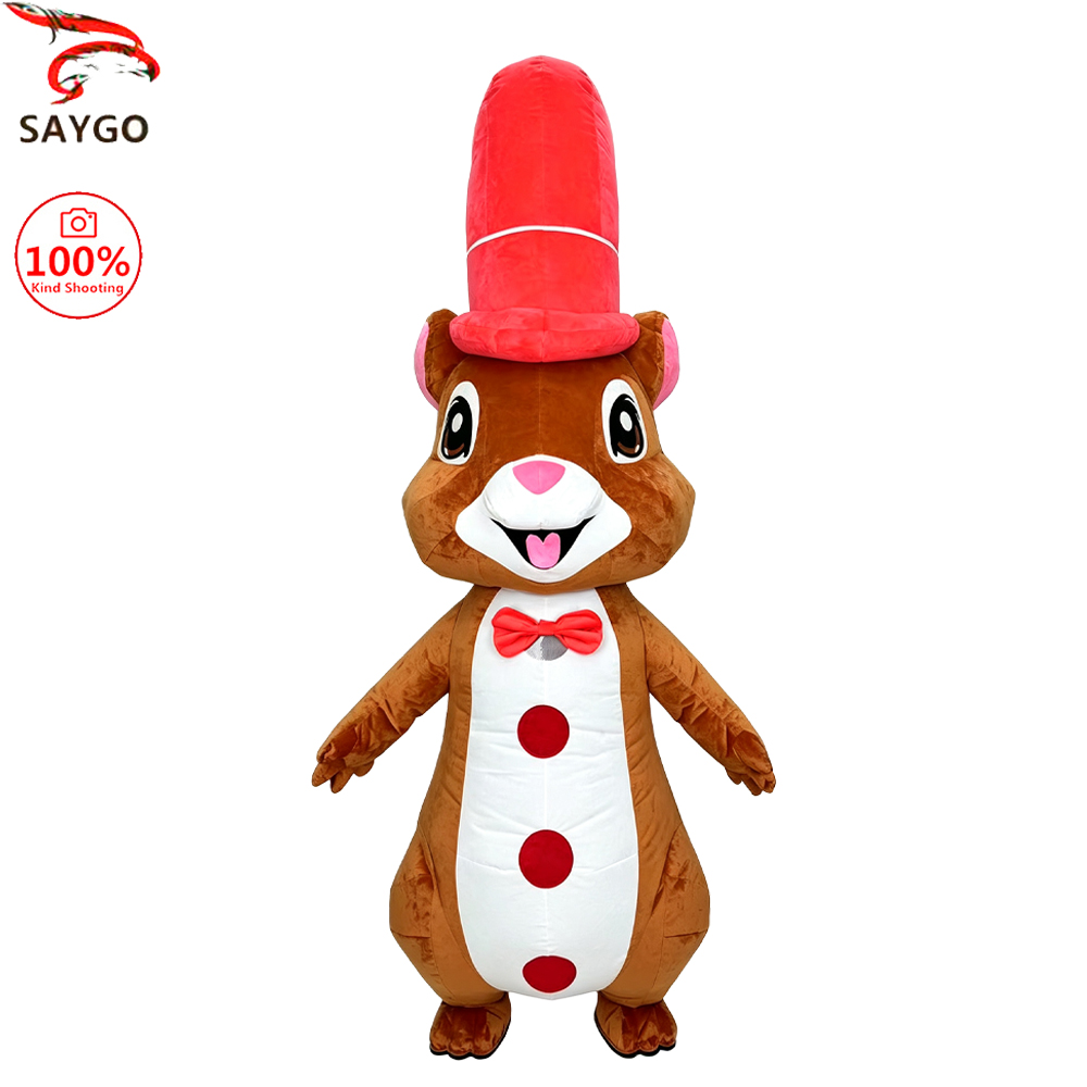 SAYGO Red Hat Eekhoorn Opblaas - Costumes recensie en prijs
