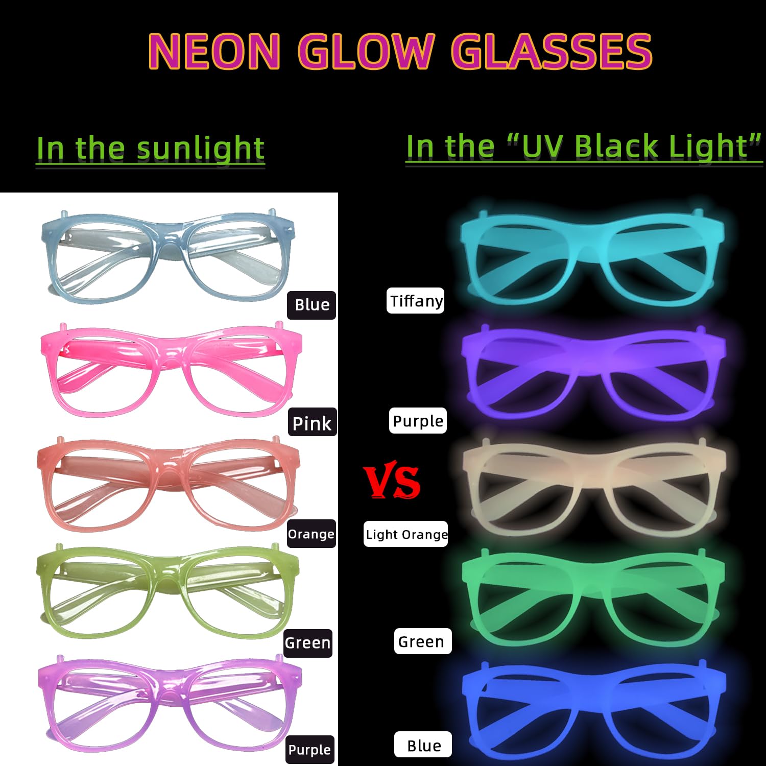 2/24 stuks Glow-in-the-Dark Ne - Glow In The Dark Party Glasses recensie en prijs